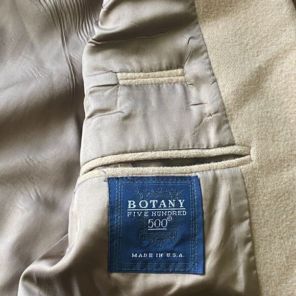 Botany 500 Five Hundred Made in USA 100% Fine Camel Hair Mens Blazer Jacket 44 - Picture 5 of 9